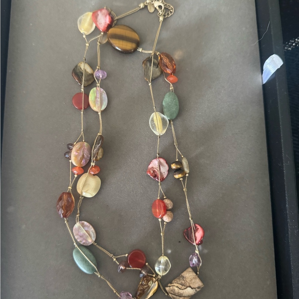 Lia Sophia Multicolor Stone Necklace